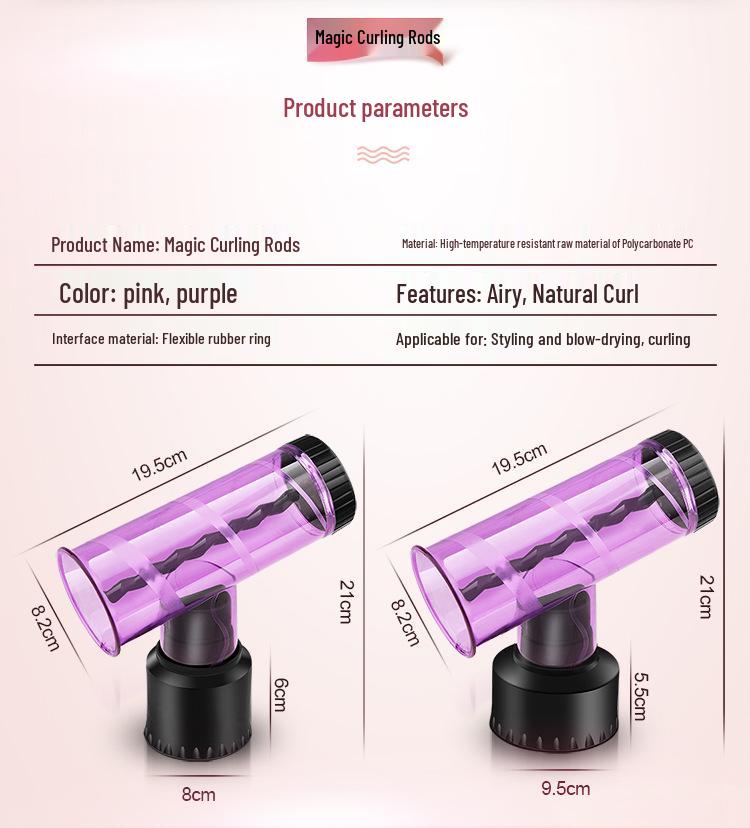 Magic Tornado Hair Curling Tube - Universal Electric Hair Dryer Styler