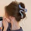 Trendy Hair Claw for Women with Large Wave Design, Shark Clip for Girls' Headdresses