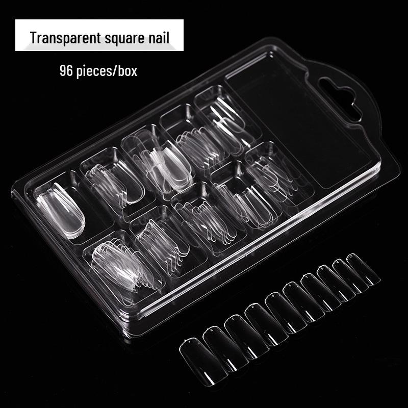 Nail Art Ultra-Thin Transparent Frosted False Nail Extensions