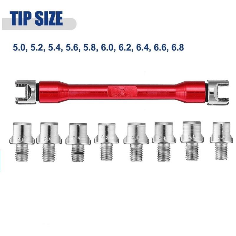 

Набор ключей для спиц мотоцикла, набор гаечных ключей для колес велосипеда, набор гаечных ключей для шин, инструмент для ремонта 5,0 ~ 6,8 мм для красный