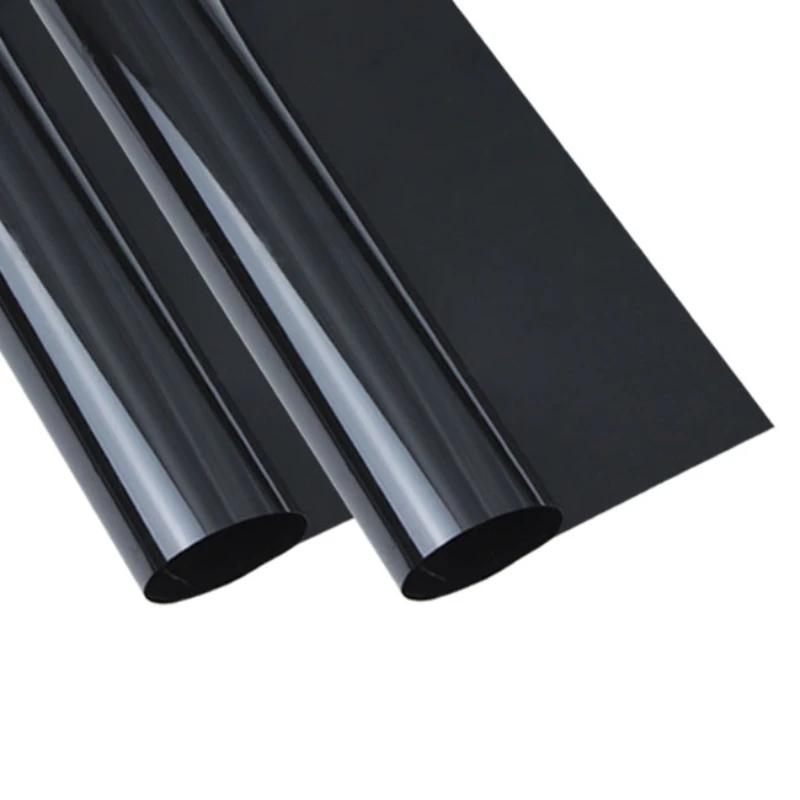

Dark Black One Way Window Sun Blocking Privacy Film UV Solar Heat Control Mirror Tint Home Office Static Cling Glass Sticker 30x200cm
