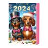 2025 Dachshund Advent Calendar 24 Days of Christmas Collectible Funny Dog Set Cute Dachshund Toy 24 Days Xmas Countdown Calendar