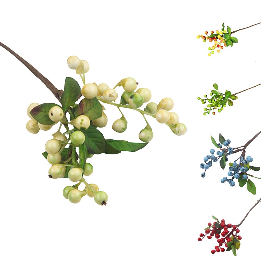 Artificial Berry Stems Lifelike Fade Proof DIY Lightweight Simulated Berry Branch for Vase Home Decor