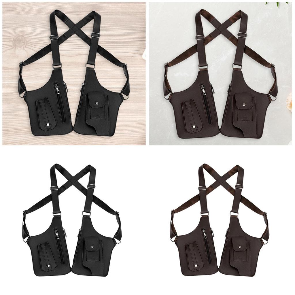Underarm Shoulder Bag, Crossbody Wallet, Large Capacity Double Pocket