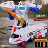 Mecha Giocattolo Treno ad Alta Velocità con Inerzia per Ragazzi Robot Ferroviario Trasformabile Manualmente Action Figure Gioco Educativo Immaginativo Regalo per Bambini