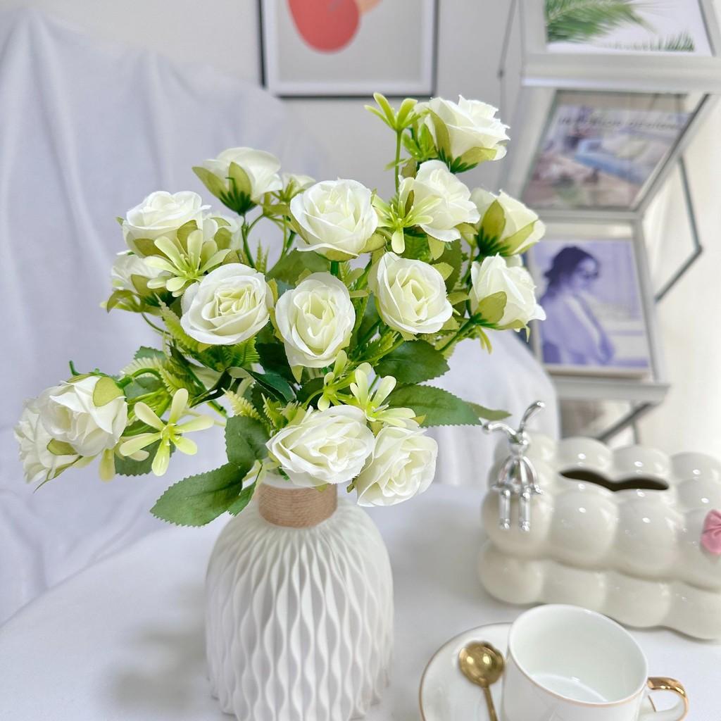 Flower Rose Fake Bouquet Hotel Interior Wedding Decor Bright Color Creative
