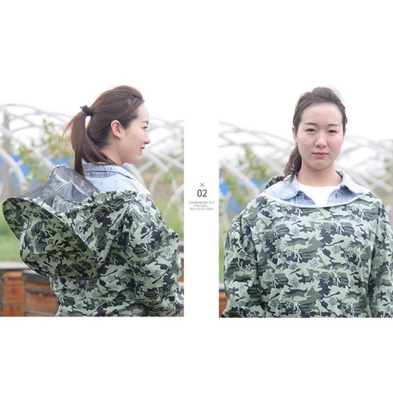 Breathable Camouflage Beekeeping Suit with Anti-Bee Hat