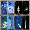 Bluefin Tuna Sea Fish Phone Case For Apple iPhone 15,14,13,12,11,Pro,X,XS,Max,XR,Plus,Mini Soft Black Cover