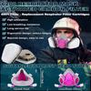 Half Face Respirator Kit, Activated Carbon Filters for Paint, Chemical, Welding, with 10 Filter Cottons