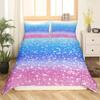 Rainbow Galaxy Duvet Cover Rainbow Quilt Cover Set Colorful Stars Space Psychedelic Polyester Bedding Set Double Queen King Size