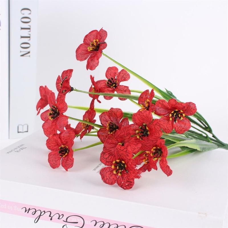 1/3 Bundle Outdoor Artificial Flowers No Fade Fake Violet Flowers for Home Outdoor Garden Patio Window Wedding Decoration