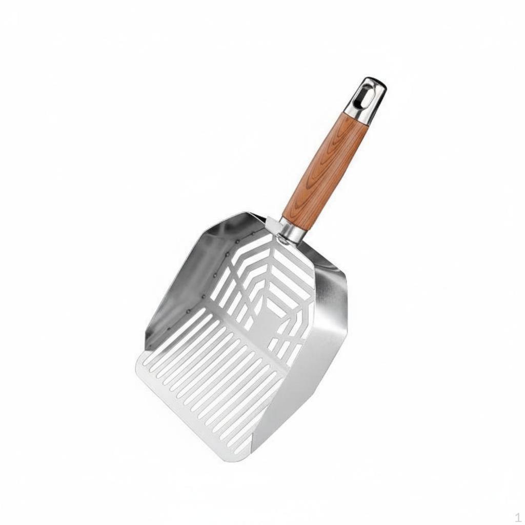 Stainless Steel Waste Scooper RustResistant Cat Pet Tool Rustproof Litter Silver