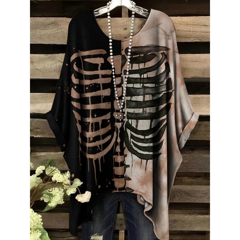 Camiseta de Mujer Moda Leopardo Impresión 3D Tops Verano Sexy Cuello Redondo Manga Corta Camiseta Calle Casual Holgada Ropa de Mujer