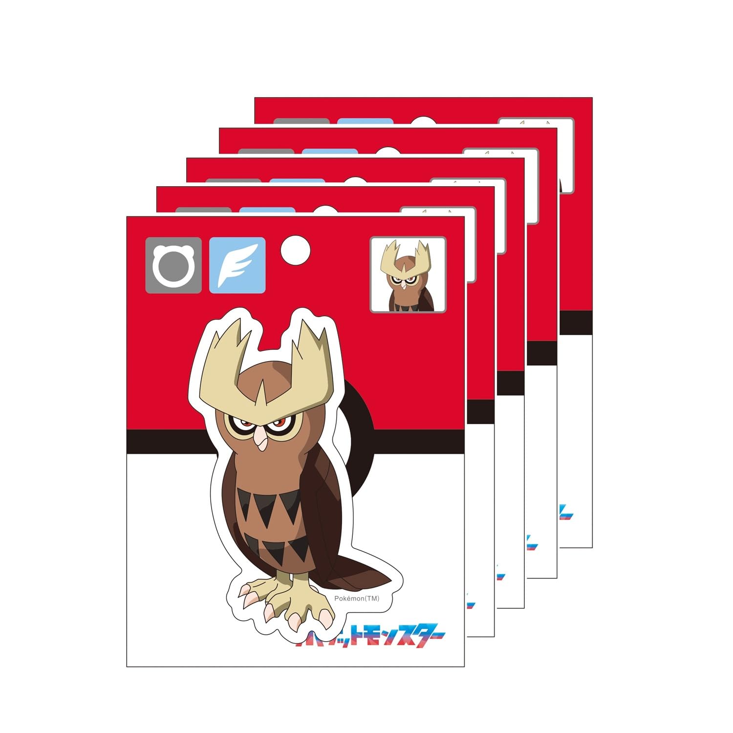 

Showa Note Noctowl Water Pokémon Die-Cut Stickers, Resistant, 5-Pack, 7927290395