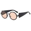 Trendy Round Punk Sunglasses Oval Uv Protection Hip Hop Shades Retro Wide Temples Sun Glasses For Women & Men