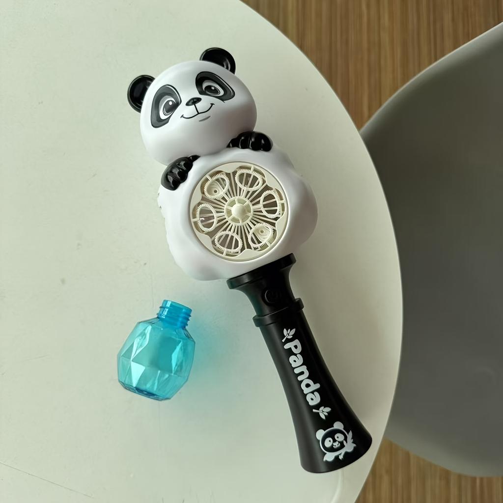 1pc of Chinese Style Panda Bubble Wand,rechargeable Automatic Bubble Blower with lights,For Kids' Outdoor Toys, No Bubble Solution Included