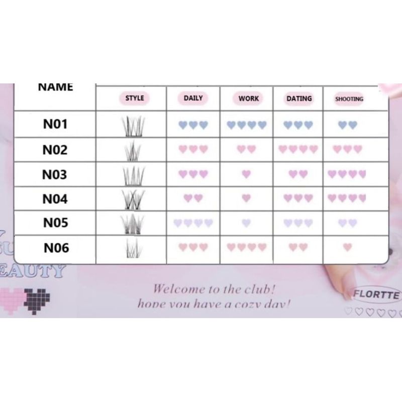 FLORTTE - Special Edition False Eyelashes - 2 Style (4-5)