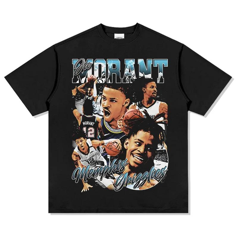 Oversized Unisex T Shirts US Street Basketball Printed Short Sleeve HipHop Y2K Tees Commute Casual Oneck Tops Cool Boy Tshirts