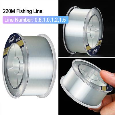 220m Super Strong Fishing Line Japan Monofilament Nylon Long Casting Fishing String Wire Fishing Line Clear Anti Curly Tackles