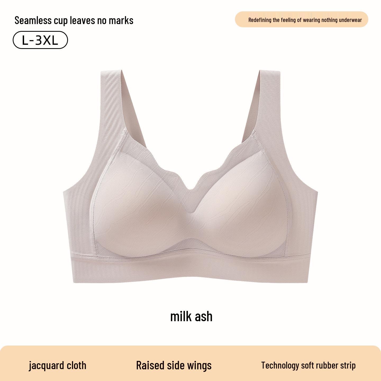 

Бесшовный поддерживающий бюстгальтер без косточек большого размера с эффектом антигравитации 2XL серый/кремовый