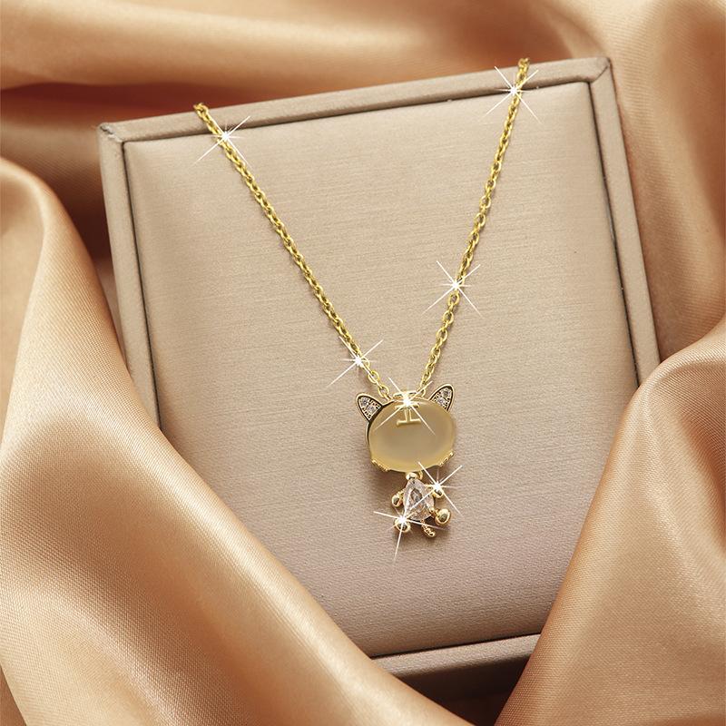 Luxury Shiny Stainless Steel 18k Gold Zircon Heart Butterfly Pendant Necklace Women Boutique Pearl Flower Leaf Necklace for Gift