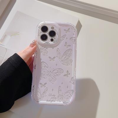 Ins 2023 Shockproof Back Cover Butterfly Phone Case For Iphone 14 Plus Pro Max 13 12 11 Promax Soft Silicone Cartoon Cover Capa
