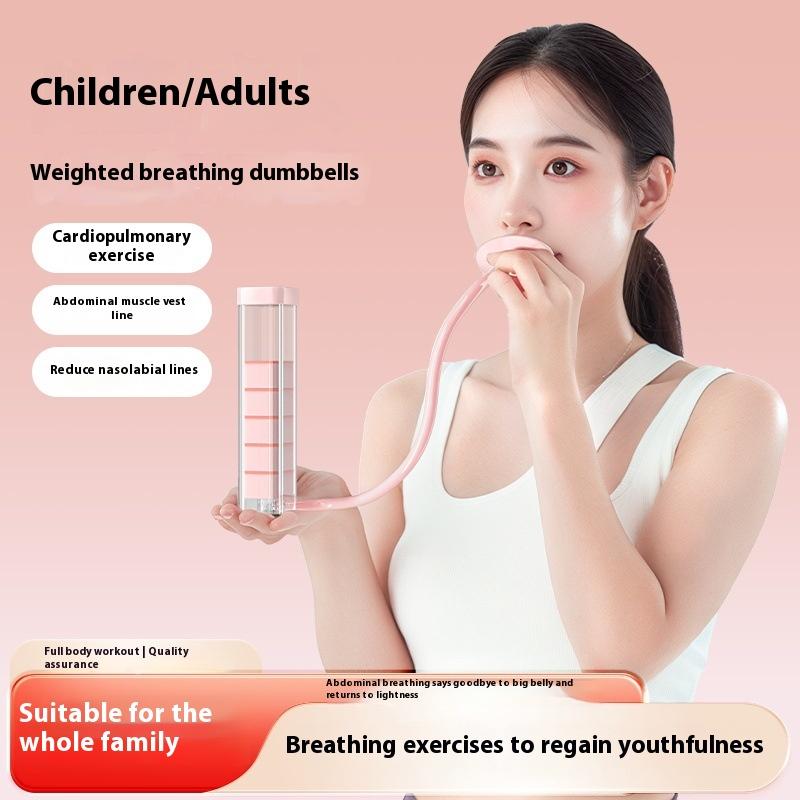 1 Set Breathing Exercise Device Abdominal Muscle Trainer Deep Breathing Dumbbell Men Women Adults Lung Capacity Training Device