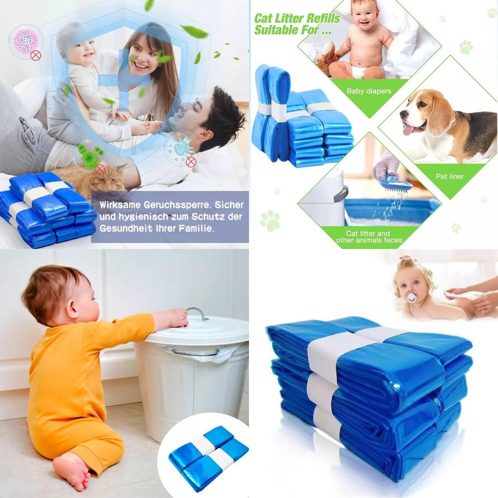 Universal Diaper Pail Liners For Genie Munchkin Angelcare Durable And Leak-proof