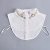 Women Embroidery Lace Detachable Lapel Fake Collar Shirt White Ruffles False Collar Woman Removable False Blouse Nep Kraagie