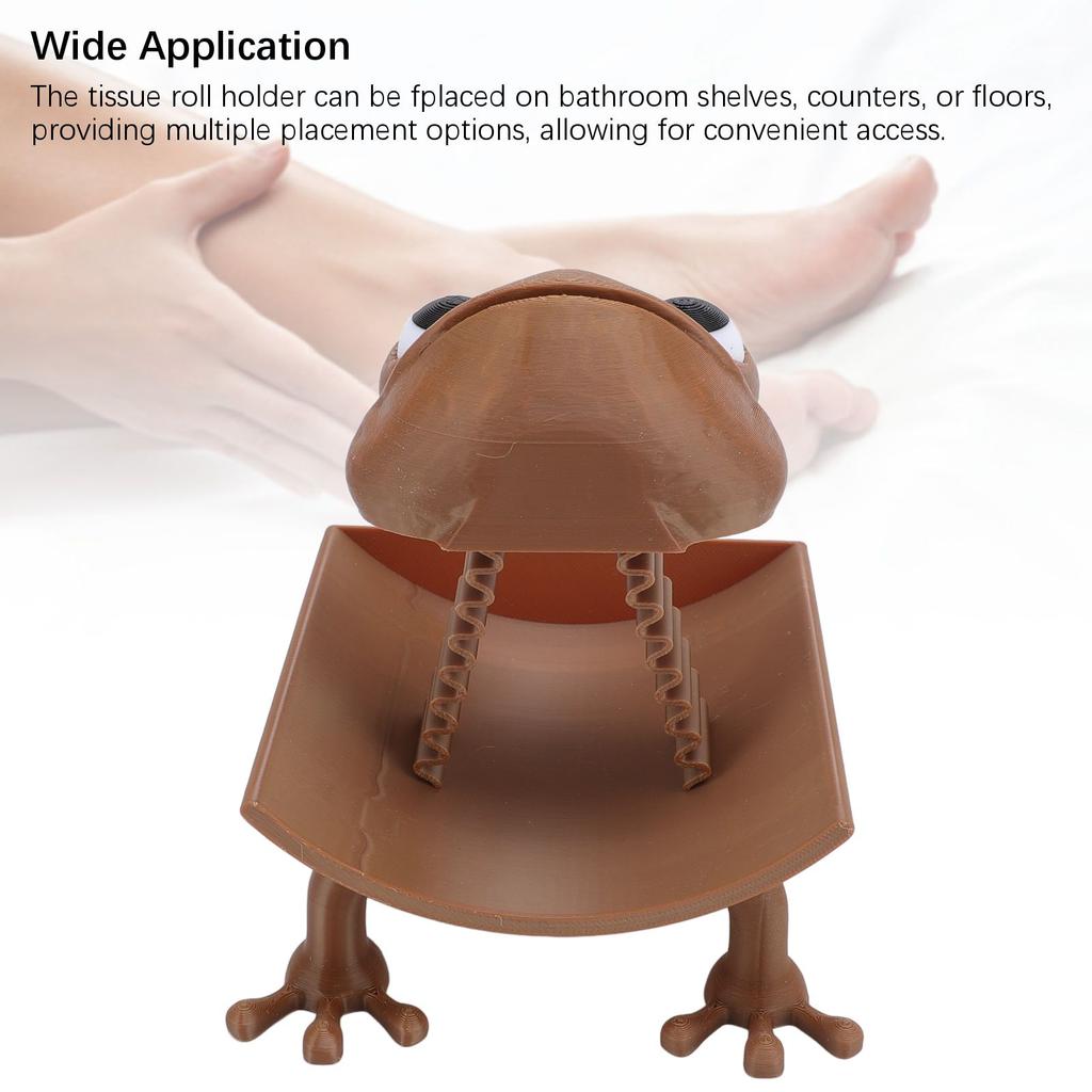 Frog Toilet Paper Holder Tissue Paper Roll Storage Stand for Bathroom Shelf Countertop Floor