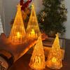 Christmas Tree Crystal Star Lights Party Romantic Snowy Mountain Holiday Gifts LED Warm White Iceberg Lighting Table Decoration