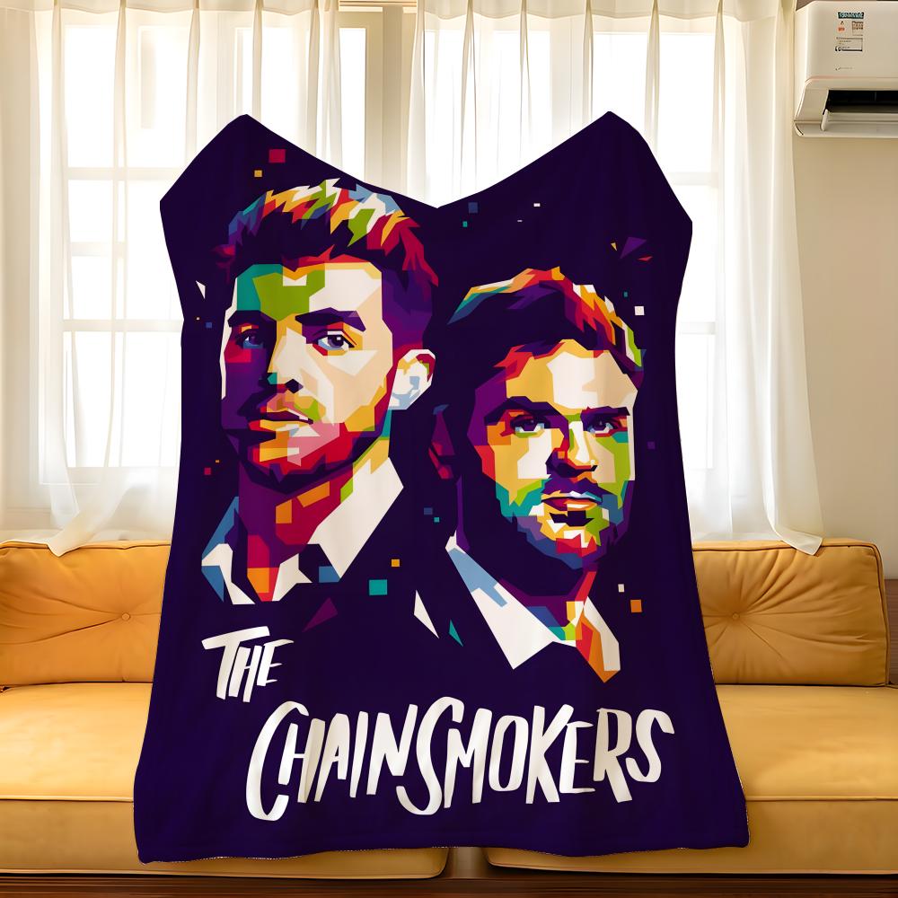 Music T-The C-Chainsmokers Throw Flannel Cozy Print Blanket, Portable, Durable Machine Washable cute Cool