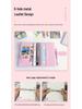 Korean Heart Macaron A5/A6 Ring Binder Notebook - PU Journal with 6-Hole Design