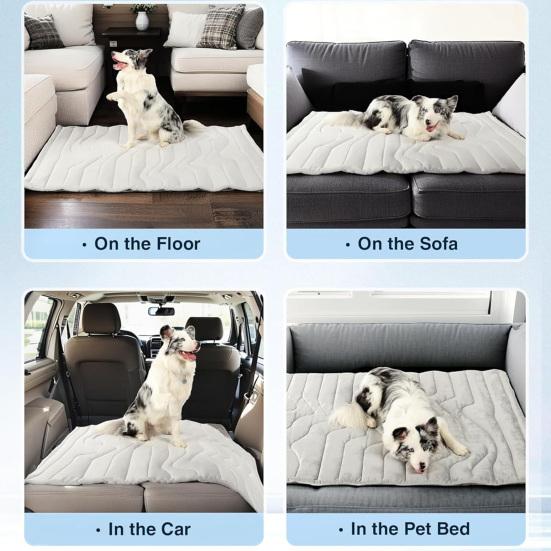 Esterilla Refrigerante para Perros, Almohadilla Refrigerante Transpirable para Perros, Cama Refrigerante Portátil para Perros, Esterilla para Mascotas Lavable a Máquina para Suelo, Transportín, Sofá, Coche