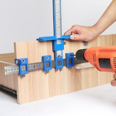 Multi-funktion Bohrer Punch Locator Möbel Einstellbare Schrank Griff Öffnung Punch Lineal Holzbearbeitung Tischlerei Hand Werkzeug