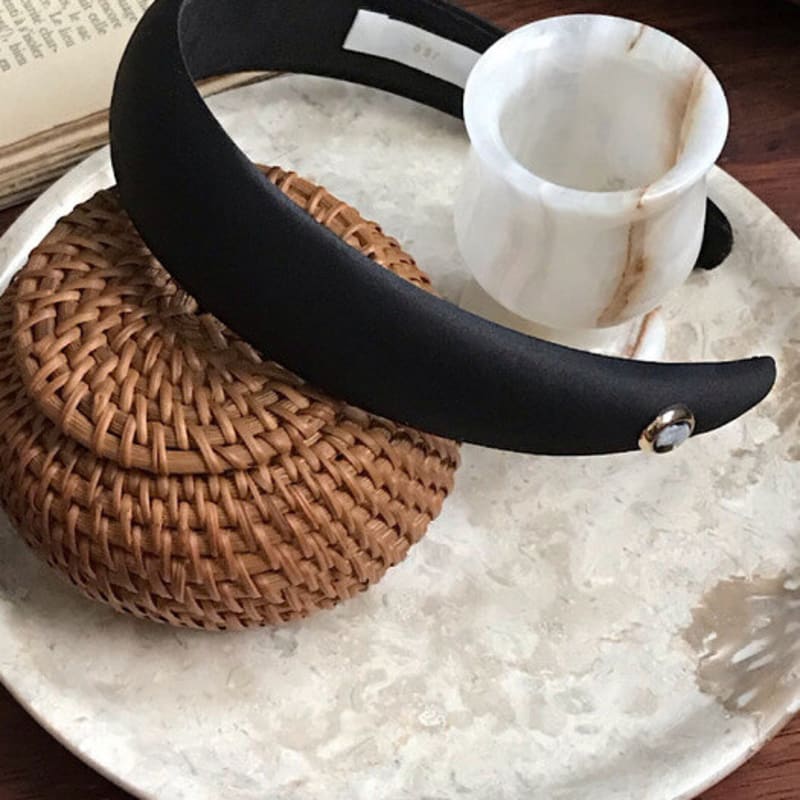 oar Cameo Satin Volume HairBand [Black]