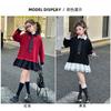 Girls Dresses Kids Long Sleeve Turn-down Collar Princess Dress Fashion Casual