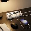 3 Color Multi Outlet Power Socket 2AC 2USB Triangular Power Strip  Nightstands