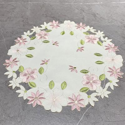 Tovaglietta con ricamo a forma di fiore di rosa, sottobicchiere, sottobicchiere, tovaglietta, artigianato, cucina
