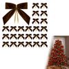 Luxurious Velvety Bowknot Knot Ornament Velvety Holiday Decors For Christmas Tree Holiday Homes Party Decorations