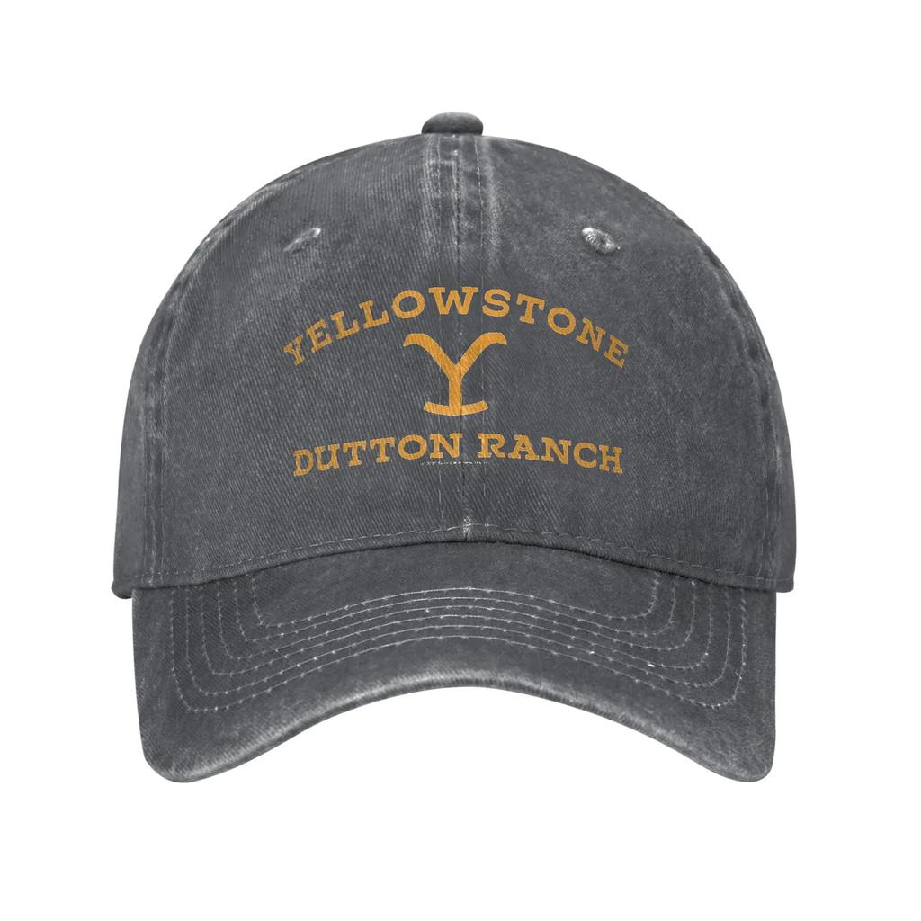 Vintage Yellow Stones Dutton Ranch Logo Baseball Cap Unisex Distressed Cotton Snapback TV Western Cowboy Outdoor Workouts Hats