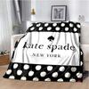 2026 New Fashion K-Kate-Spade Printed Blanket Sofa Bed Bedroom Living Room Portable Warm Extra Large Picnic Soft Blanket Stay