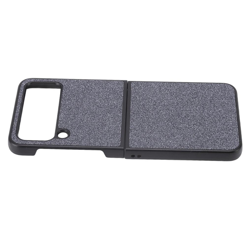 Shiny Phone Case Suede Lining ABS Scratch Resistant Folding Screen Phone Case for Samsung Galaxy Z FLIP 4