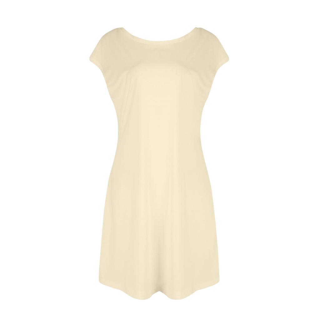 Women's Summer Casual Backless Cap Sleeve T Shirt Dress Round Neck Party Dresses