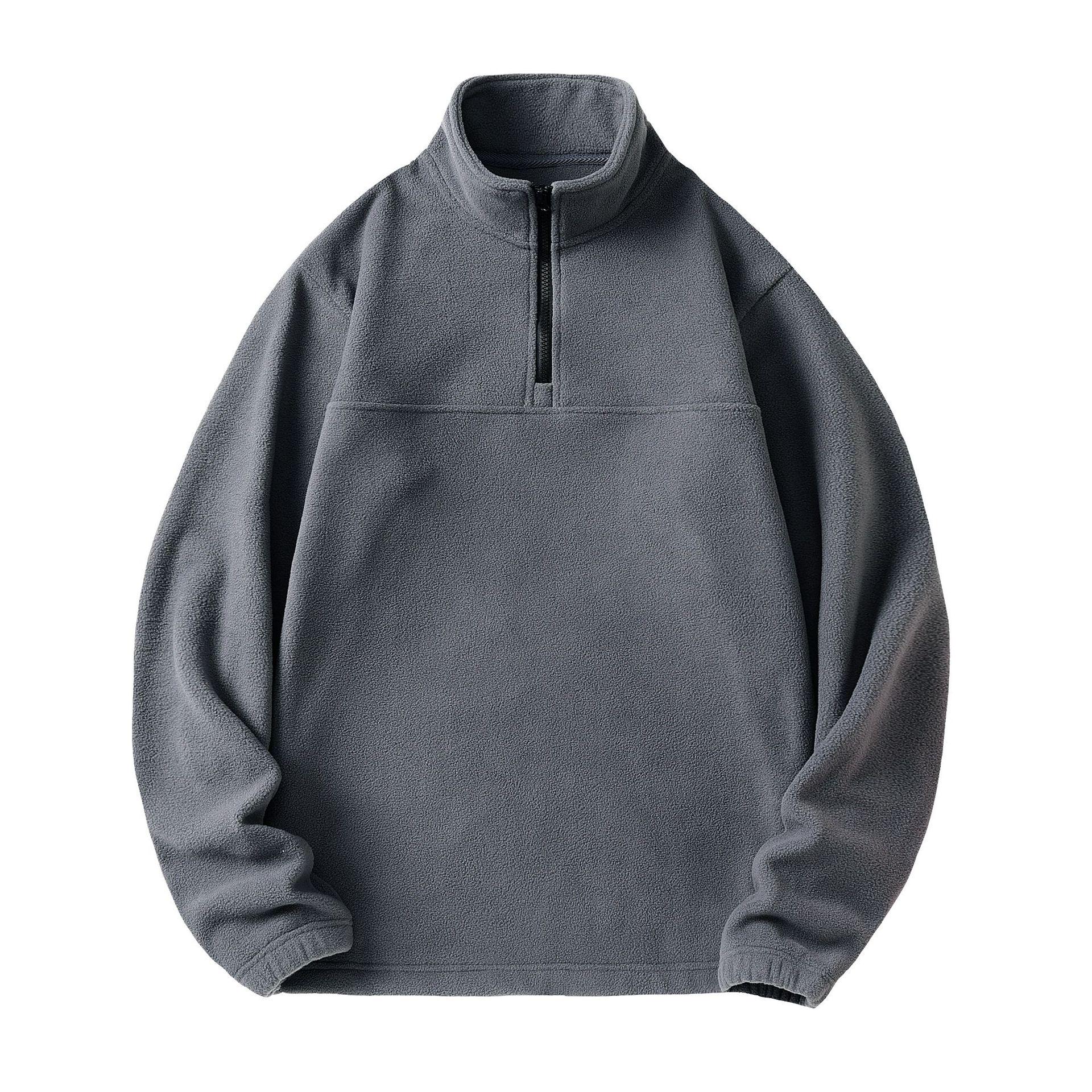 Men s Cross-Collar Fleece Hoodie: Warm, Thick, Pullover, Long Sleeve, Autumn/Winter Essential. XL