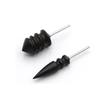 Black Ebony Wood Leather Burnisher Polished Rods, Leather Craft Edge Slicker Tool, Electric Polished Tip Head DIY Rotary Sets
