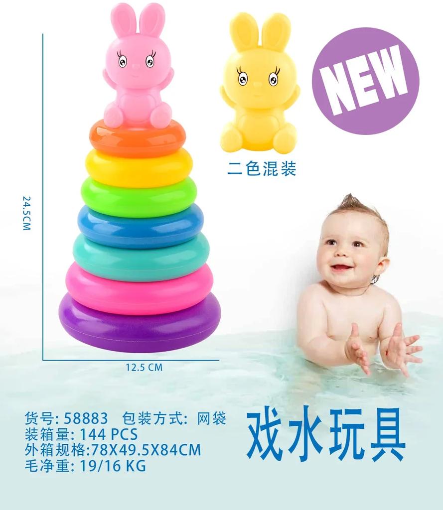 Bebek Montessori Oyuncak Yuvarlanan Top Kulesi Gökkuşağı İstifleme Halkaları Eğitici Gelişim Oyunları Raylı Bulmaca Halka Oyuncakları Çocuklar İçin