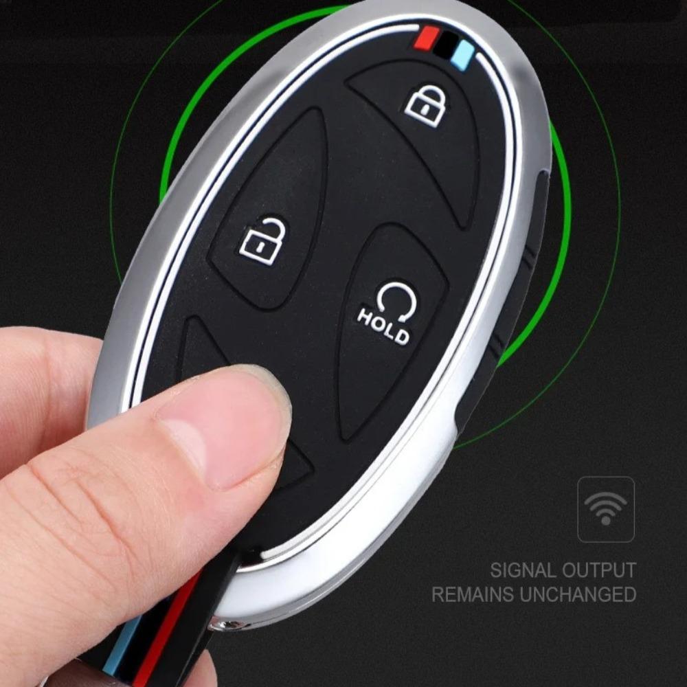 5 7 Tasten Zinklegierung + Silikon Autoschlüsselhülle für Hyundai Kona Ev Grandeur GN7 IONIQ 6 2023 2024 Fernbedienungsschlüssel Schutzschale
