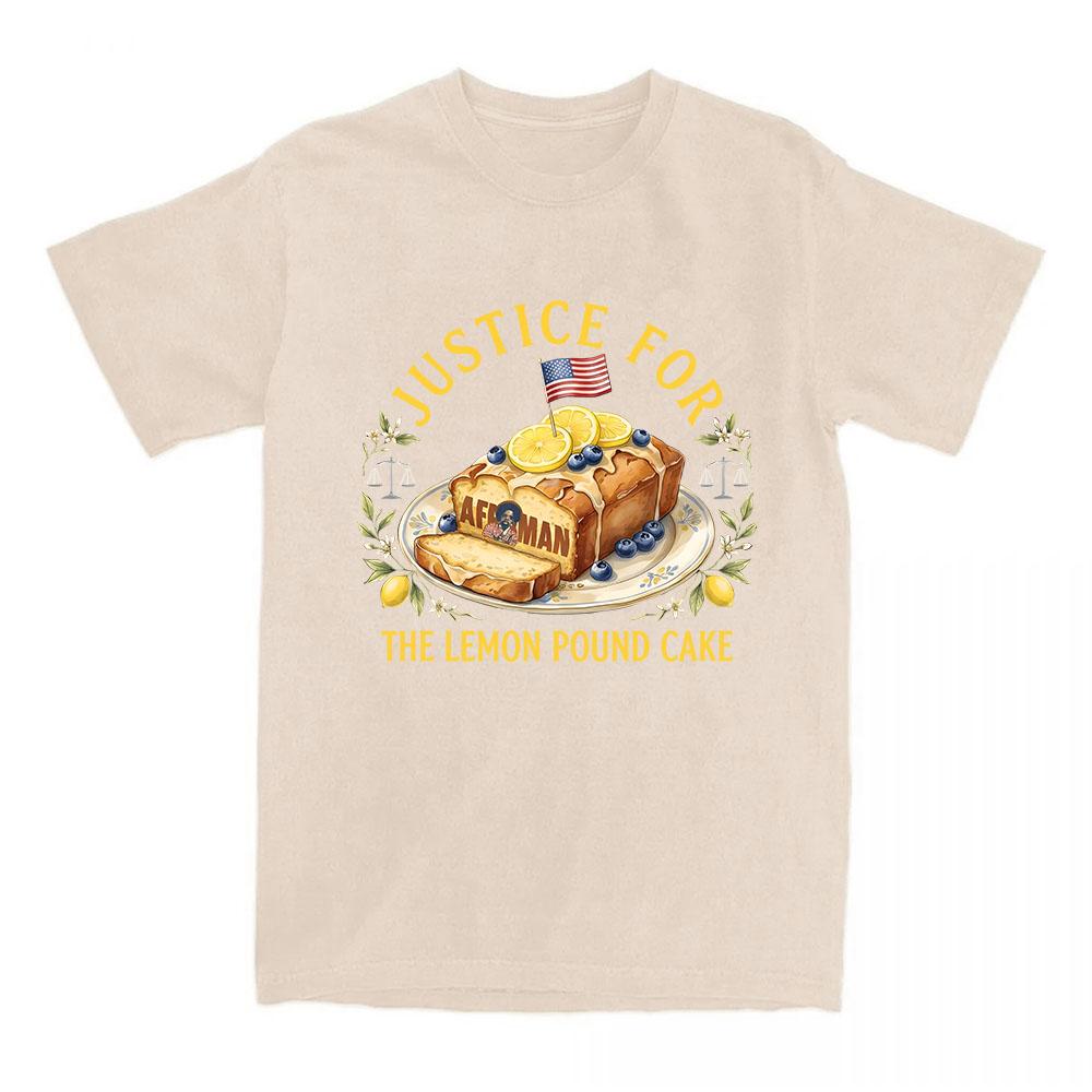 Afroman Das Zitronen-Pfundkuchen-T-Shirt Unisex Streetwear Damen Herren Kleidung Locker Mode Design Grafik-T-Shirts Druck Merch T-Shirts