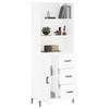 Vidaxl Display Cabinet, White, 69.5X34X180 Cm, Wood-Based Material